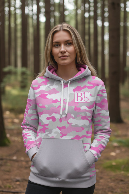 BananaBobb Women's Recycled Fleece Hoodie – Pink Camo