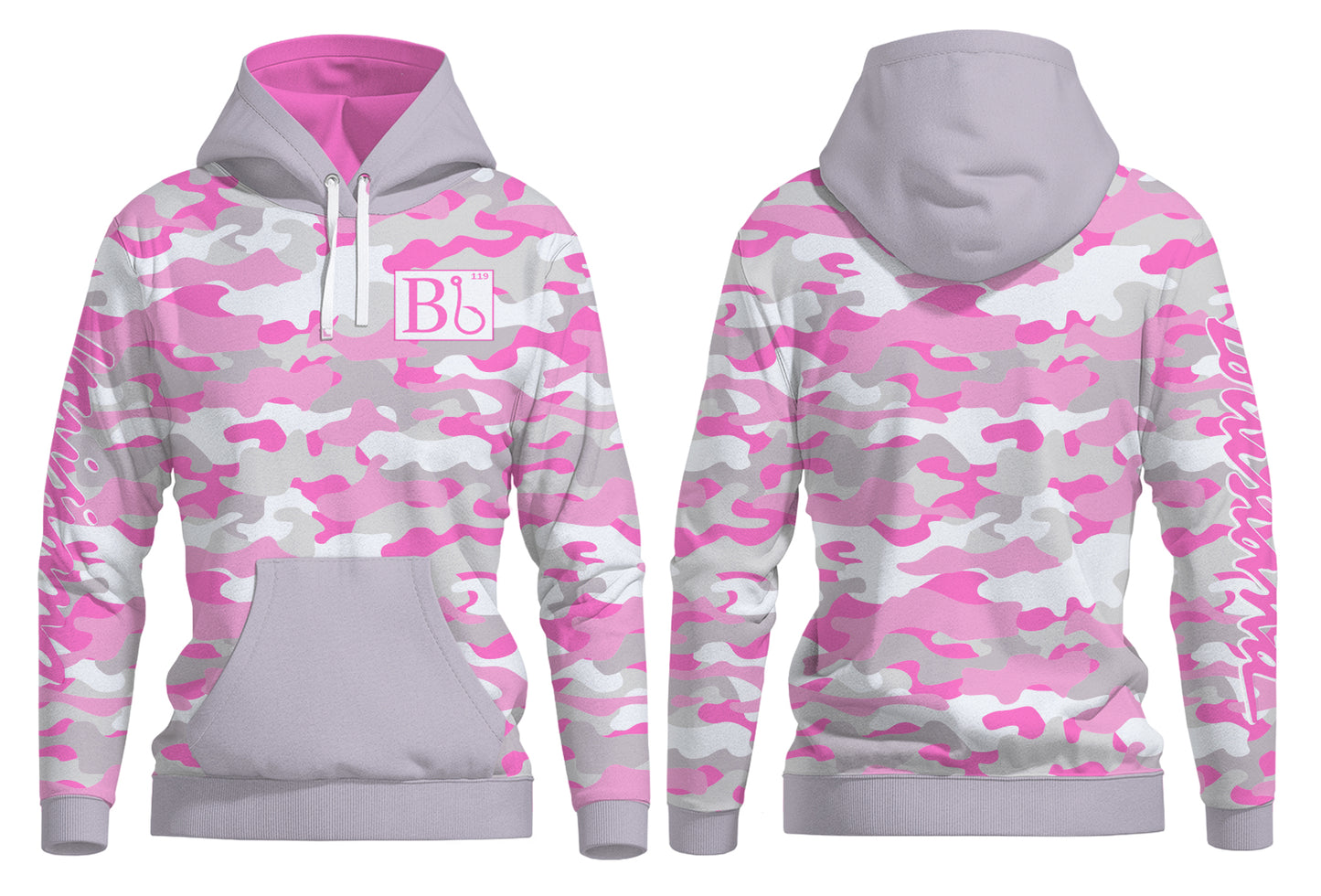 BananaBobb Women's Recycled Fleece Hoodie – Pink Camo